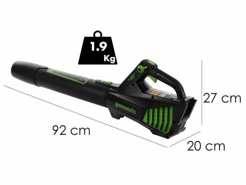 Greenworks GD48AB - Souffleur &agrave; batterie axial - 48 V / 4 Ah