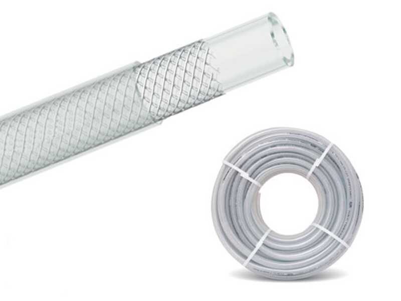 Tuyau Aspiration et Refoulement Cristal Tress&eacute; transparent  &Oslash; 10 mm - 5m