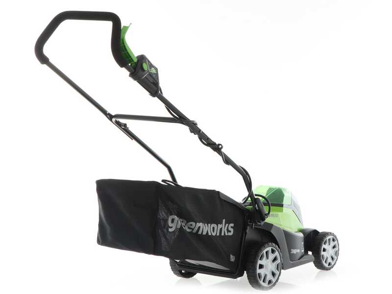 Greenworks G48LM36K2 - Tondeuse &agrave; gazon &eacute;lectrique &agrave; batterie - 48V/2Ah - Coupe 36 cm