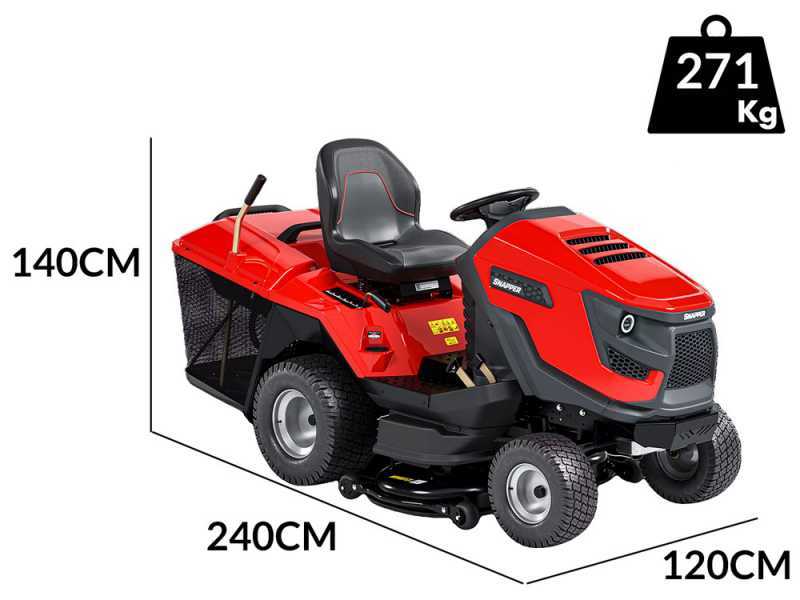 Snapper RTX102 - Tracteur tondeuse - Briggs&amp;Stratton 724cc - bac de ramassage - mulching