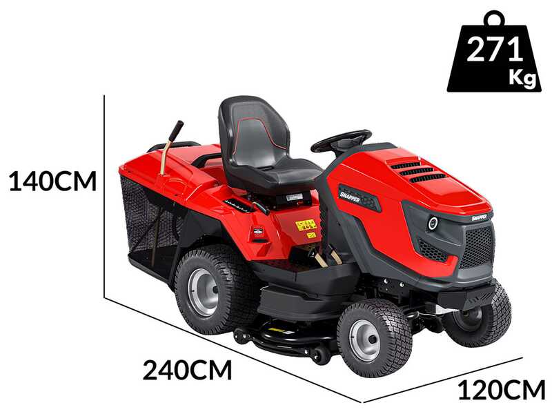 Snapper RTX102 - Tracteur tondeuse - Briggs&amp;Stratton 724cc - Bac de ramassage - mulching