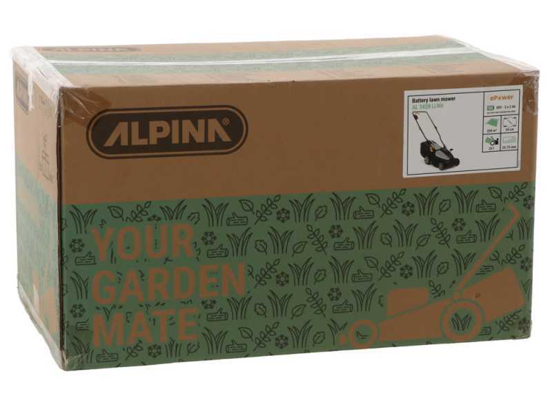 Alpina AL 3420 Li Kit - Tondeuse &agrave; batterie - 2x20V/2Ah - Coupe 34 cm