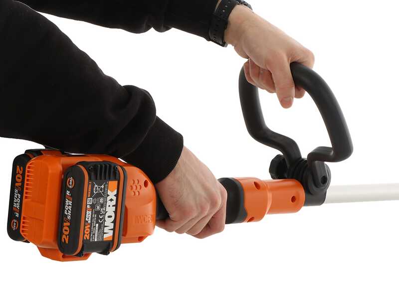 Worx WG183E - D&eacute;broussailleuse &agrave; batterie 40V 2x20/2Ah + 2 batteries 20/2Ah offertes