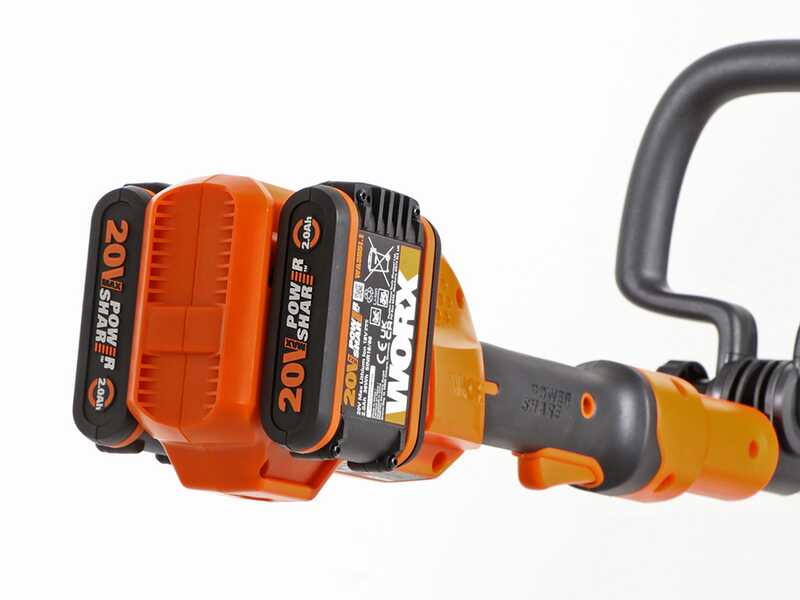 Worx WG183E - D&eacute;broussailleuse &agrave; batterie 40V 2x20/2Ah + 2 batteries 20/2Ah offertes