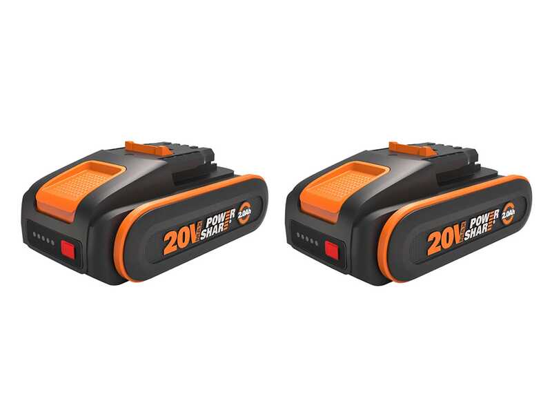Worx WG183E - D&eacute;broussailleuse &agrave; batterie 40V 2x20/2Ah + 2 batteries 20/2Ah offertes