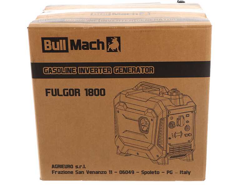 BullMach Fulgor 1800 - Groupe &eacute;lectrog&egrave;ne &agrave; inverter 2 Kw - Continu 1,8 kW monophas&eacute;