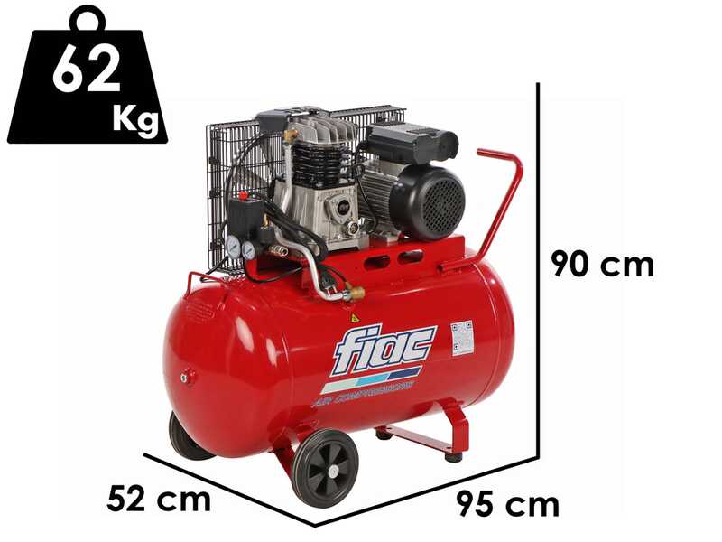 Fiac AB 100/3 MC R3000 FC - Compresseur d'air &eacute;lectrique monophas&eacute; &agrave; courroie - Moteur 3 CV - 100 L