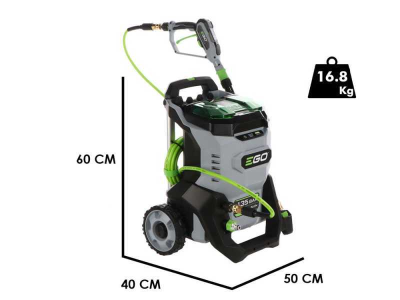 EGO HPW2000E - Nettoyeur haute pression &agrave; batterie - 135 bars - 6.5 l/min - 56V - SANS BATTERIE ET SANS CHARGEUR