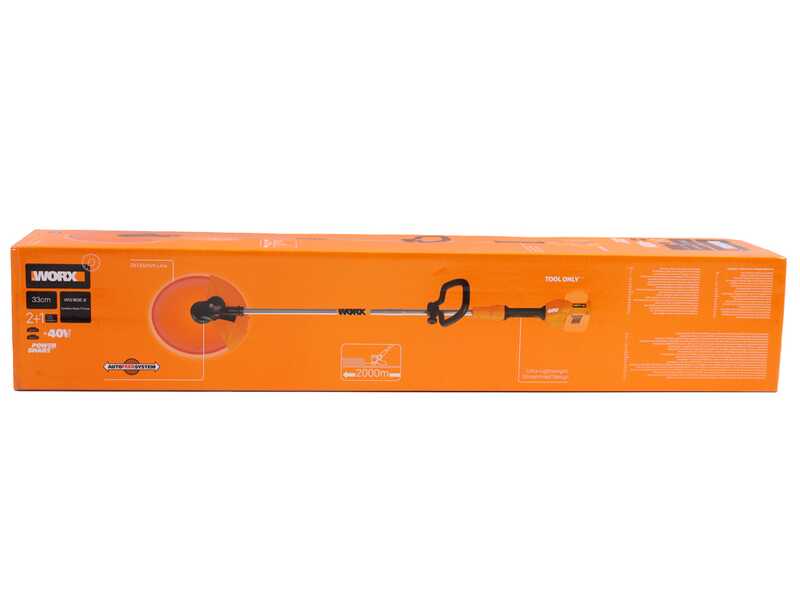 Worx WG183E.9 - D&eacute;broussailleuse &agrave; batterie - 40 V - SANS BATTERIE NI CHARGEUR
