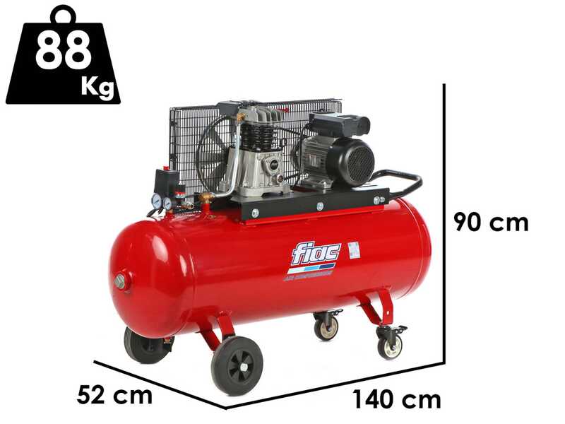 Fiac AB 150/348 - Compresseur d'air &eacute;lectrique monophas&eacute; &agrave; courroie - Moteur 3 CV - 150 L