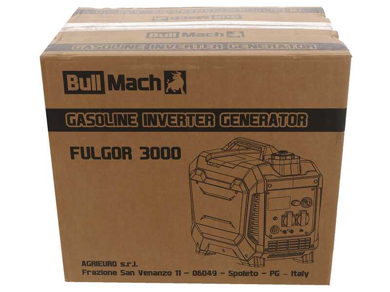 BullMach Fulgor 3000 - Groupe &eacute;lectrog&egrave;ne inverter 3,3 kW - Continu 3 kW monophas&eacute;