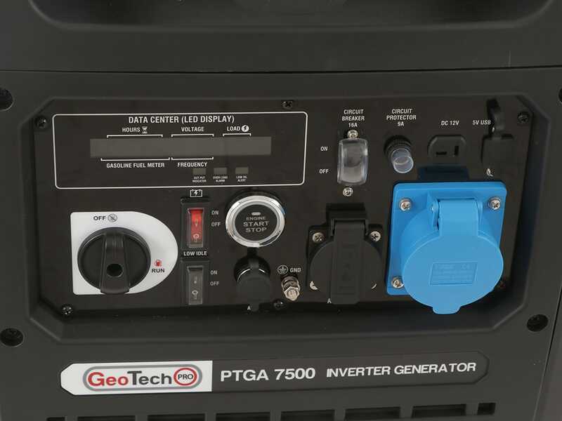 GeoTech-Pro PTGA 7500 - Groupe &eacute;lectrog&egrave;ne inverter insonoris&eacute; sur chariot 5,8 kW - Continue 5,5 kW Monophas&eacute;