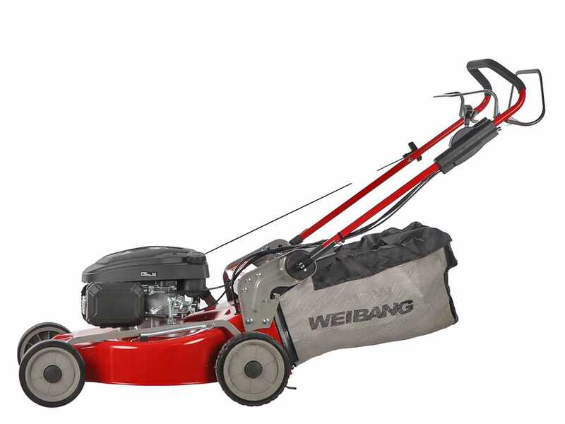 Weibang WB506SC - Tondeuse &agrave; gazon thermique autotract&eacute;e  - 2en1 - Moteur de 166cc
