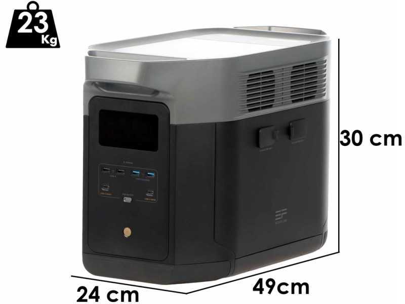 EcoFlow Delta 2 Max - Batterie PowerStation Portable - 2400 W - 2048 Wh/51.2V