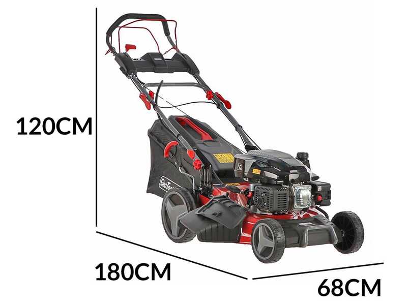 Geotech PRO S51-200 BMSGW ES - Tondeuse &agrave; gazon autotract&eacute;e 4 en 1 - D&eacute;marrage &eacute;lectrique
