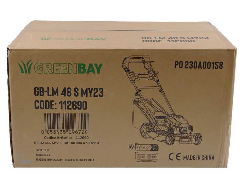 GreenBay GB-LM 46 S - Tondeuse tract&eacute;e - 4 en 1 -  Moteur thermique de 170cc