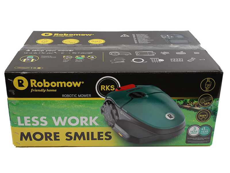 Robomow RKS 1500 - Robot tondeuse avec p&eacute;rim&egrave;tre - Avec batterie au lithium 18,5V 4,9Ah