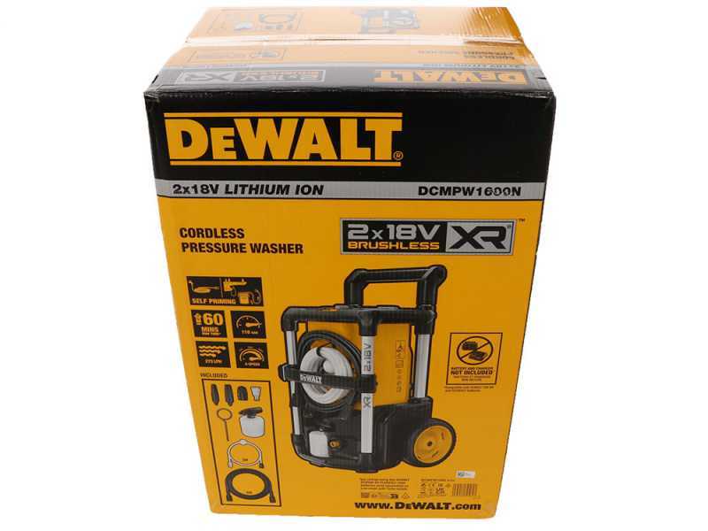 DeWalt DCMPW1600N-XJ - Nettoyeur haute pression &agrave; batterie - 110 bar - 5.5 l/min - SANS BATTERIE ET SANS CHARGEUR