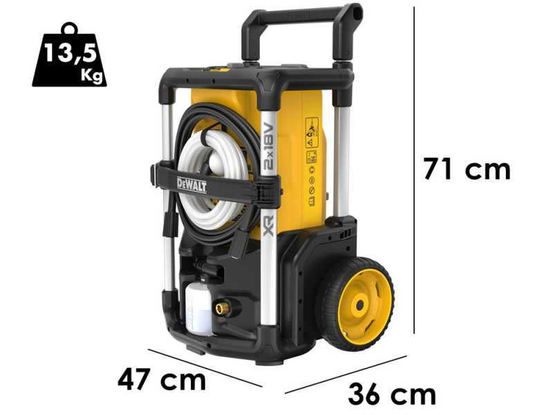 DeWalt DCMPW1600N-XJ - Nettoyeur haute pression &agrave; batterie - 110 bars - 5.5 l/min - 2x 18V 5Ah
