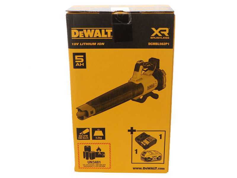 DeWalt DCMBL562P1-QW - Souffleur &agrave; feuilles sur batterie - 18V 5Ah