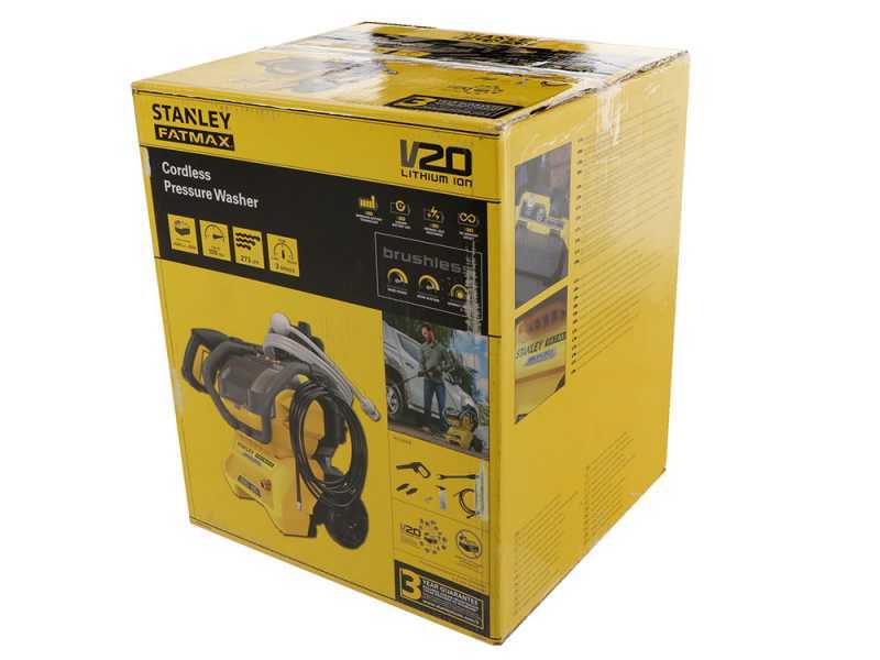 Stanley SFMCPW1500B-XJ - Nettoyeur haute pression &agrave; batterie - 100 bars - 2x 18V 4Ah