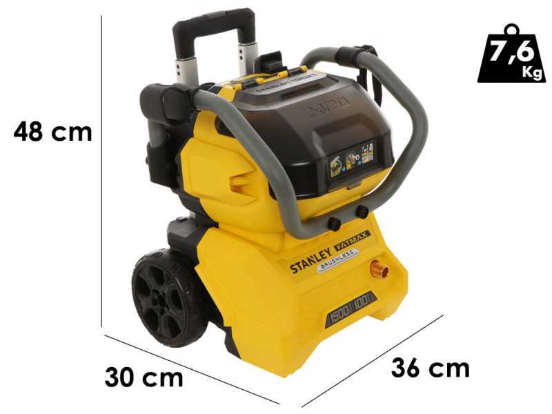 Stanley SFMCPW1500B-XJ - Nettoyeur haute pression &agrave; batterie - 100 bars - 2x 18V 4Ah