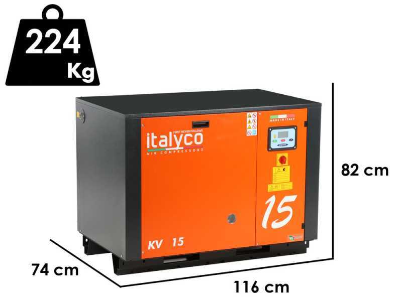 Italyco KV 15 Premium - Compresseur rotatif &agrave; vis - Pression max 10 bar