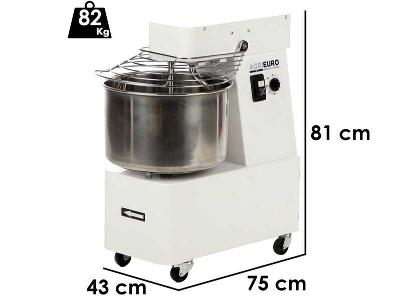 Mixer 3000 T - P&eacute;trin &agrave; spirale - Capacit&eacute; 24 Kg - Triphas&eacute;