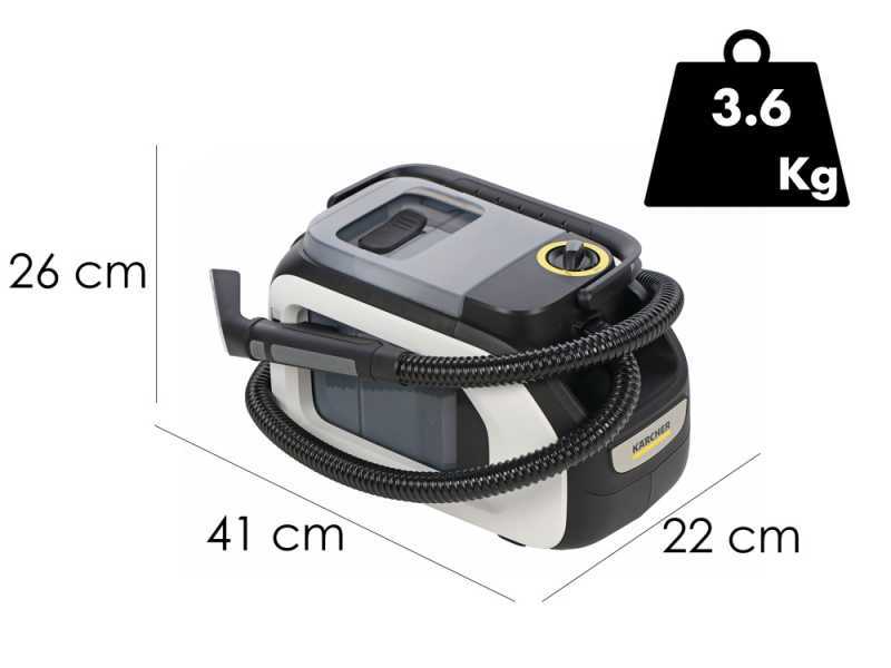 Karcher SE 3-18 Compact - Nettoyeur de moquettes - Aspirateur de liquides - 18 V - SANS BATTERIE ET SANS CHARGEUR