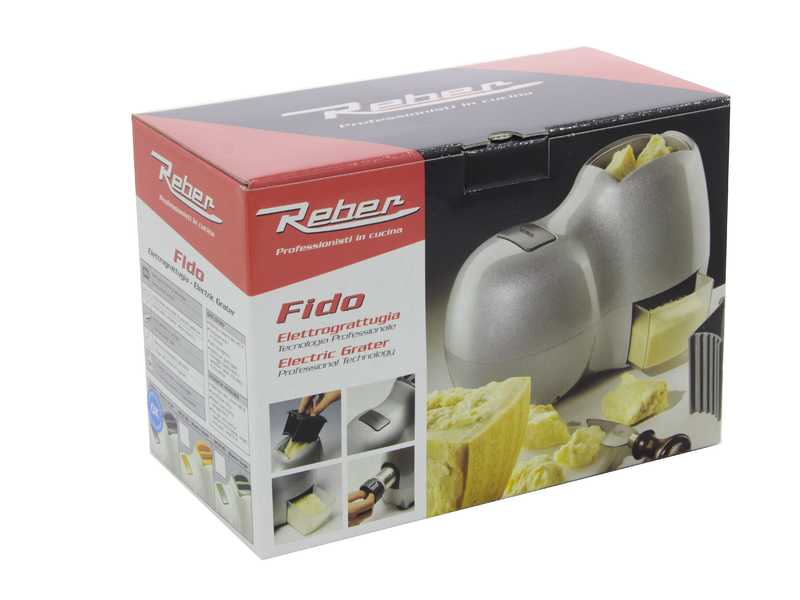 Reber Fido 9250 NS - R&acirc;pe &eacute;lectrique de table - Avec moteur de 140W - Silver