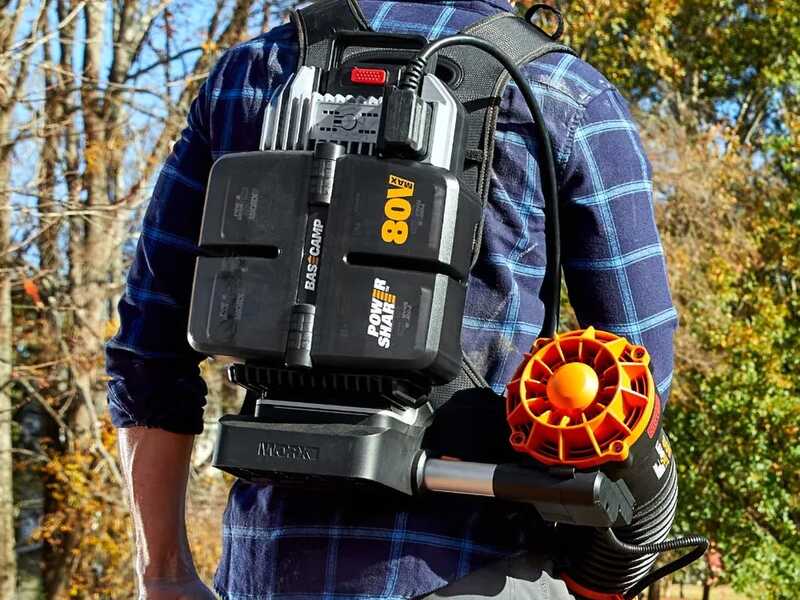 Worx Nitro WG572E - Souffleur &agrave; dos &agrave; batterie - 4x20 V / 4 Ah