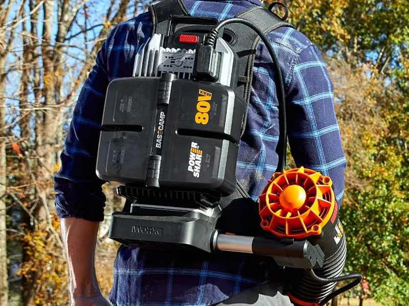 Worx Nitro WG572E - Souffleur &agrave; dos &agrave; batterie - 4x20V/4Ah
