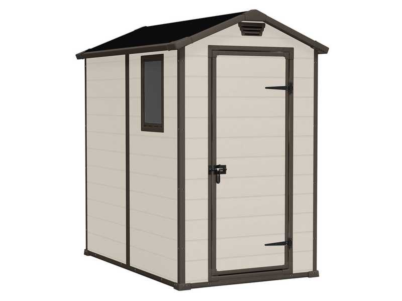 Keter Manor beige - Abri de jardin - Avec fen&ecirc;tre lat&eacute;rale