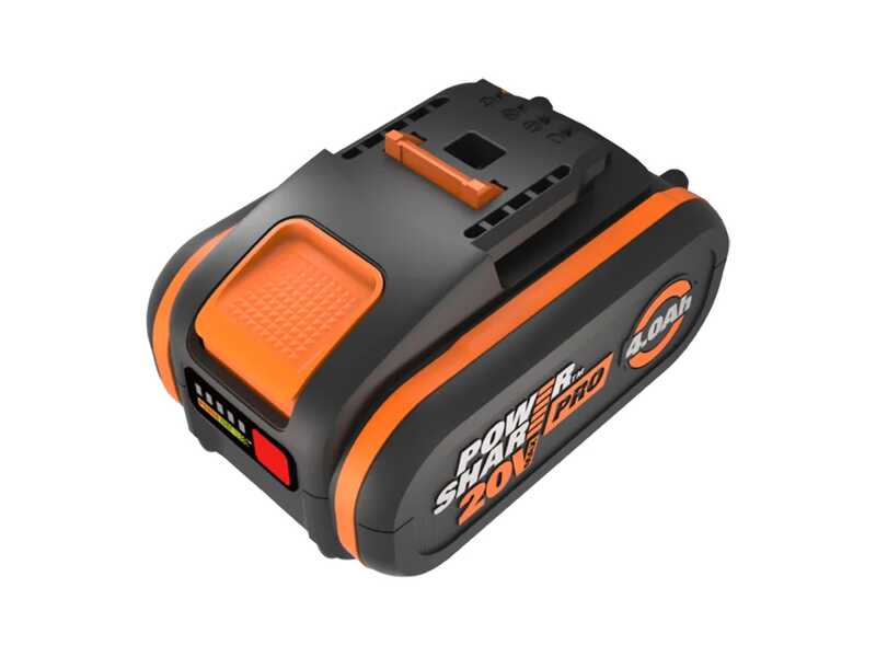 Worx Nitro WG350E - Tron&ccedil;onneuse &agrave; batterie 20V/4Ah - Guide de 30 cm