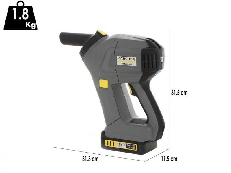 Karcher Pro HV 1/1 Bp FS - Aspirateur &agrave; poussi&egrave;res sur batterie - SANS BATTERIE ET SANS CHARGEUR