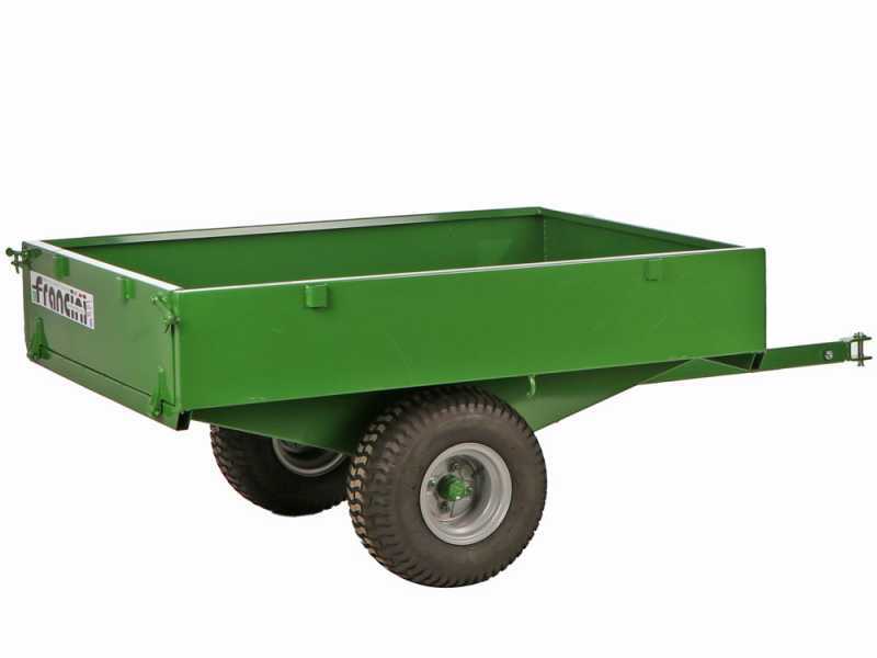 Francini FQ6 - Remorque en acier pour tracteur tondeuse - 150x110(h 25 cm)