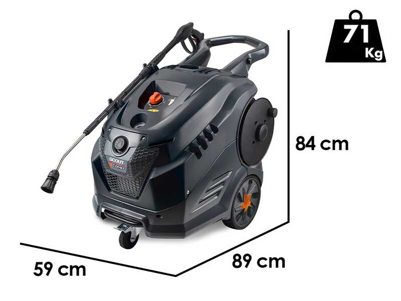 Comet New Scout 150 Extra - Nettoyeur haute pression &agrave; eau chaude professionnel - 150 bar max - 540 L/h
