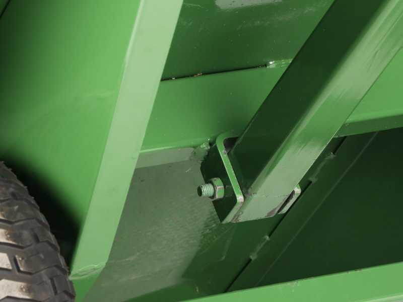 Francini FQ4 - Remorque en acier pour tracteur tondeuse - 120x90(h 25 cm)