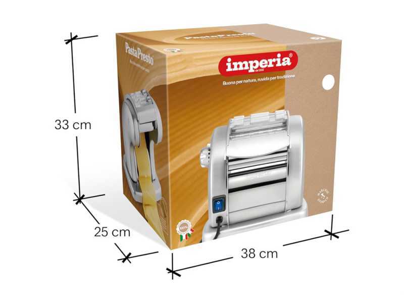 Imperia PastaPresto Gourmet - Machine &eacute;lectrique &agrave; p&acirc;tes - P&acirc;te bris&eacute;e - Gris argent&eacute;