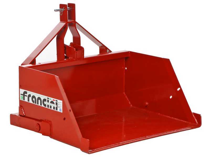 Francini PR 100 - Godet arri&egrave;re hydraulique pour tracteur - de 100 cm - Capacit&eacute; 400 Kg