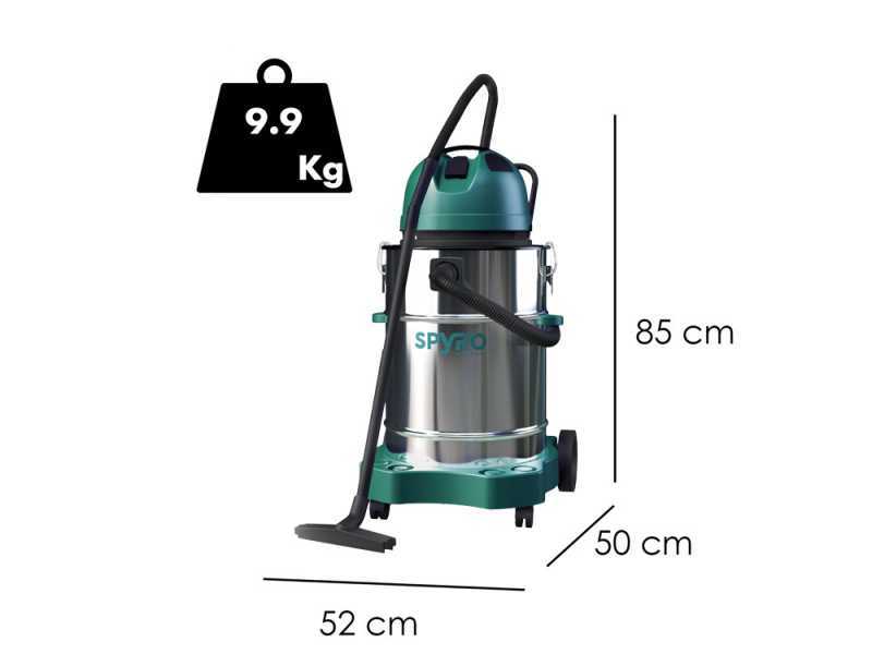 Spyro AIR50 INOX PLUS - Aspirateur solides et liquides - Capacit&eacute; 50 L - 1400 W