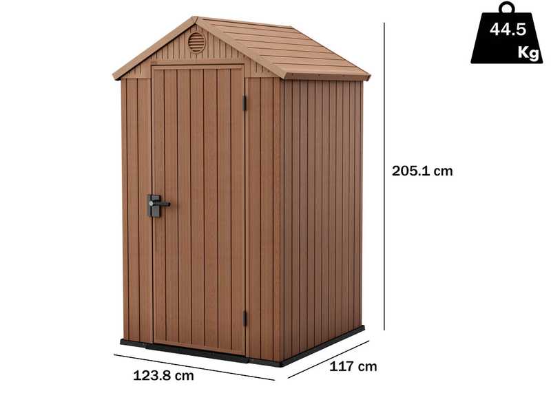 Keter Darwin marron - Abri de jardin - 123.8x117x205.1 cm