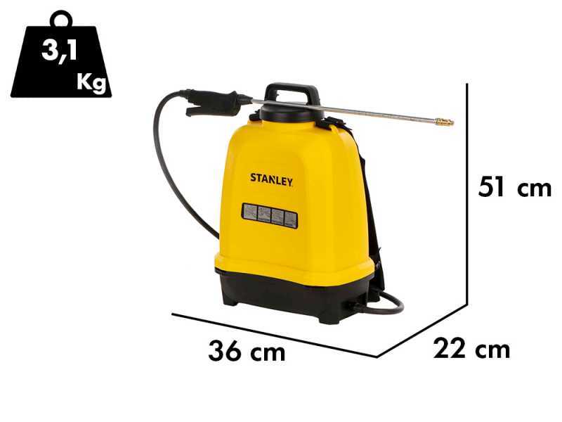 Stanley SXSPBS12E - Pulv&eacute;risateur &agrave; dos &agrave; batterie - 12 litres - 14,4V/2Ah