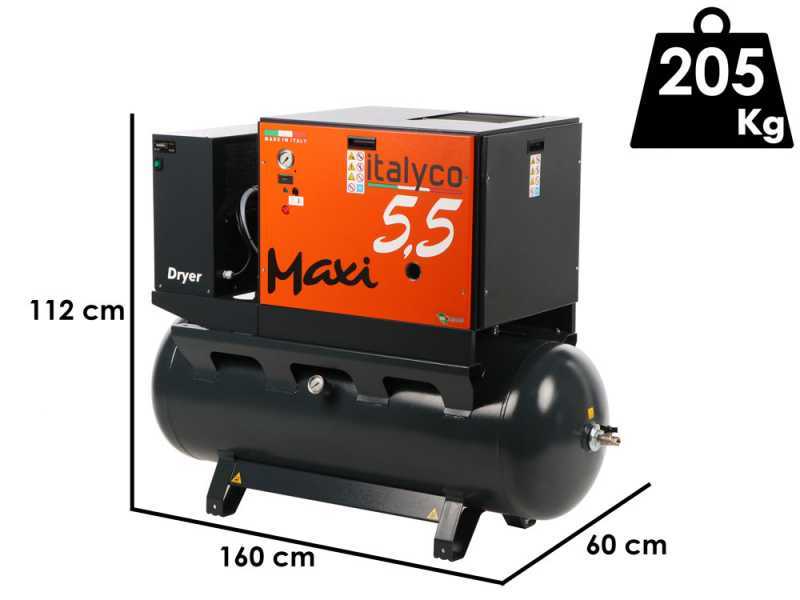 Italyco Maxi 6/270 D- Compresseur rotatif &agrave; vis - Pression max 10 bar