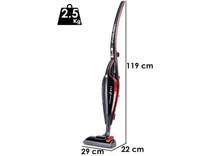 Ariete Evo 2 en 1 - Balai &eacute;lectrique - Aspirateur - Aspire-miettes - 2 en 1