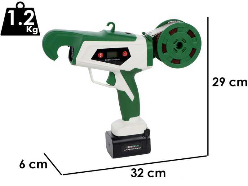 GreenBay TopTie 840 - Lieuse pour vignoble &agrave; batterie - 2 x 16.4V 2Ah