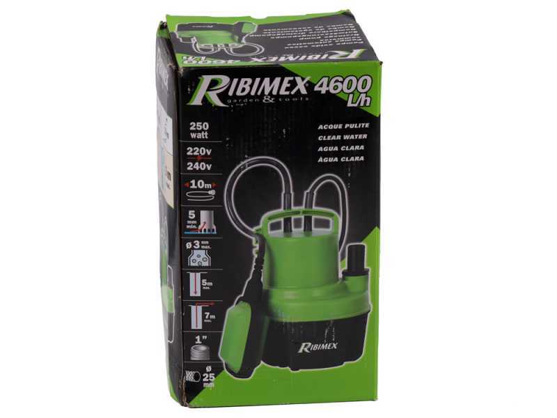 Ribimex PRPVC249 - Pompe immerg&eacute;e &eacute;lectrique pour eaux claires - 250 W