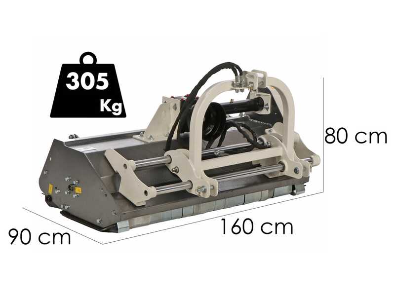 BlackStone RMOH 145 - Broyeur pour tracteur - S&eacute;rie Moyenne - D&eacute;port hydraulique