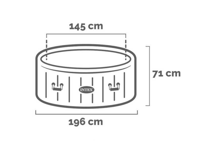 Intex Glow Deluxe Bubble Spa - &Oslash;196x71 cm - Spa gonflable 28494EX
