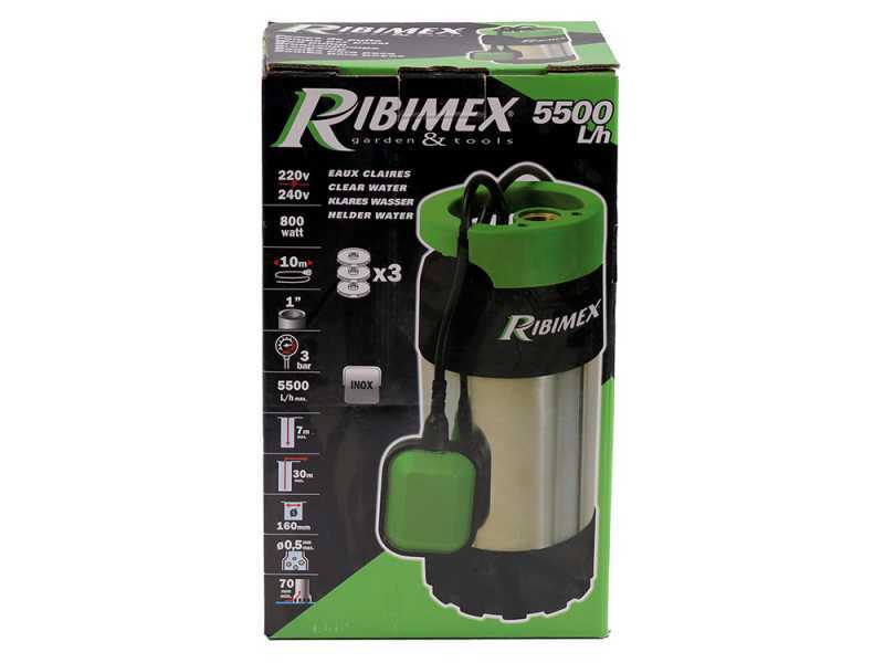Ribimex PRPVC801MC3 - Pompe immerg&eacute;e pour puits - 800 W - Eaux claires